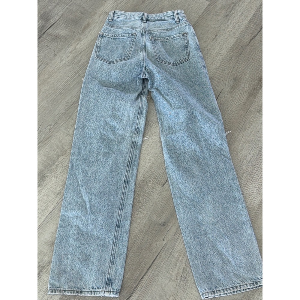 PacSun Womens Light Wash Distressed Boyfriend Jeans High Waisted Size 24 - Picture 10 of 10